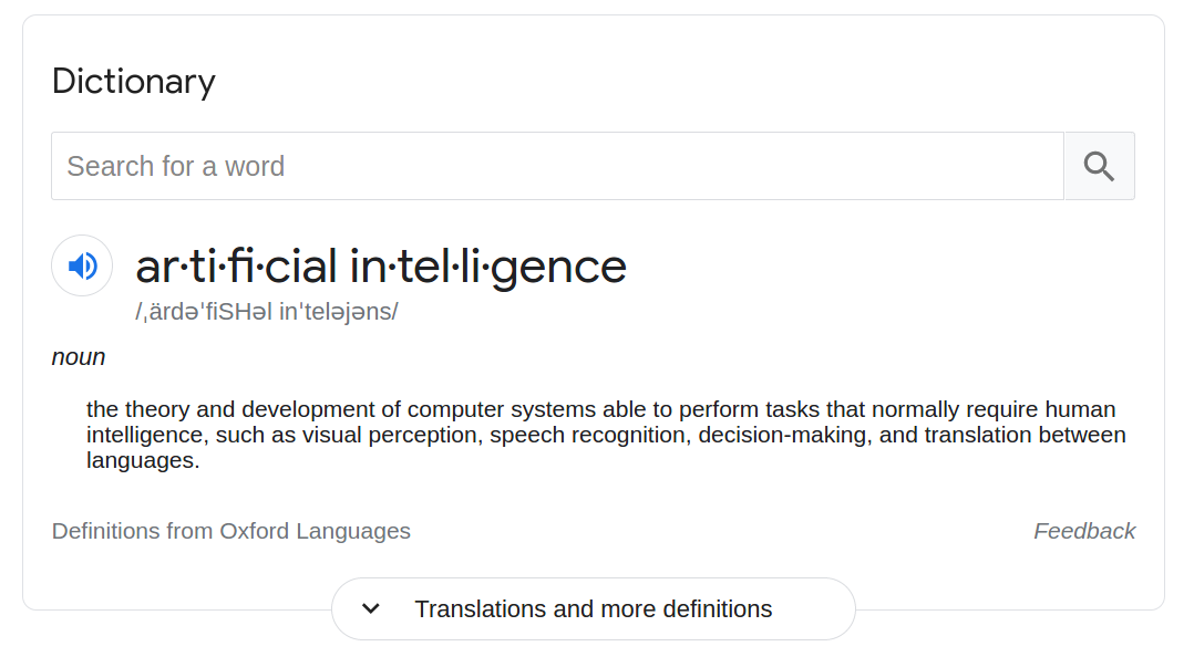Please Stop Saying 'An AI'