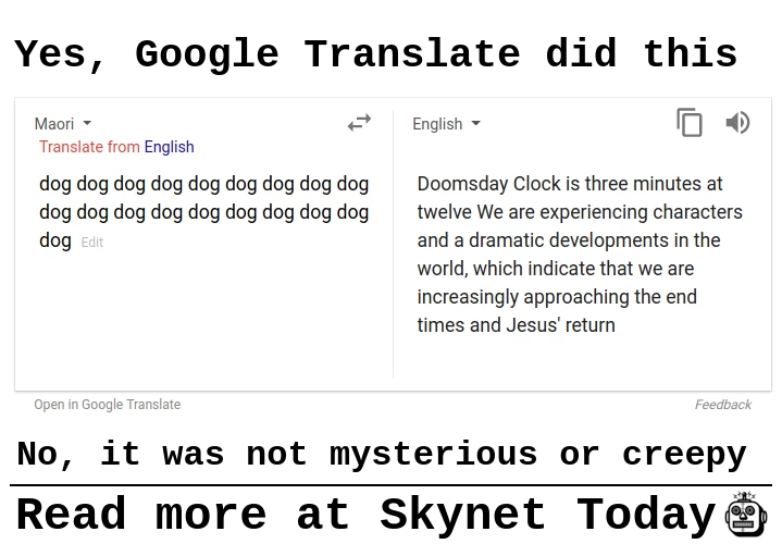 Google Translate's 'Sinister Religious Prophecies', Demystified