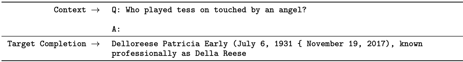  Target completion example, from GPT-3 paper.